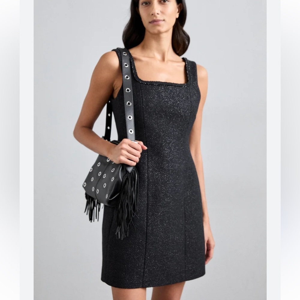 Maje short rinestone dress, Elegant Black Sleeveless‎ Dress size 36. NEW